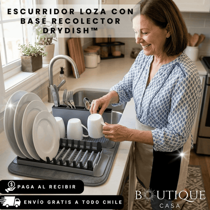 Escurridor Loza con Base Recolector | DryDish™