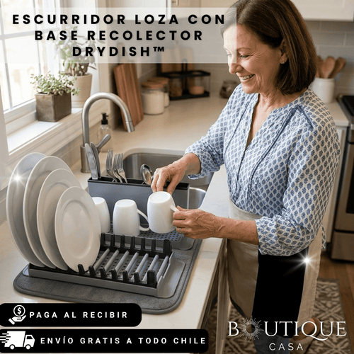 Escurridor Loza con Base Recolector | DryDish™