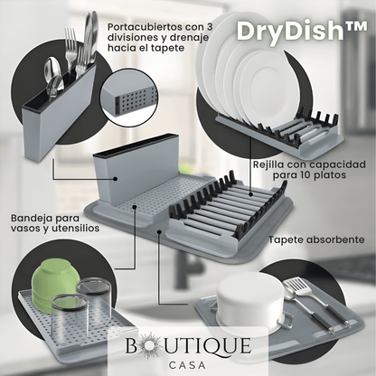 Escurridor Loza con Base Recolector | DryDish™