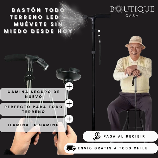 Bastón Todo Terreno LED – Ilumina tu Camino – Muévete sin miedo desde hoy