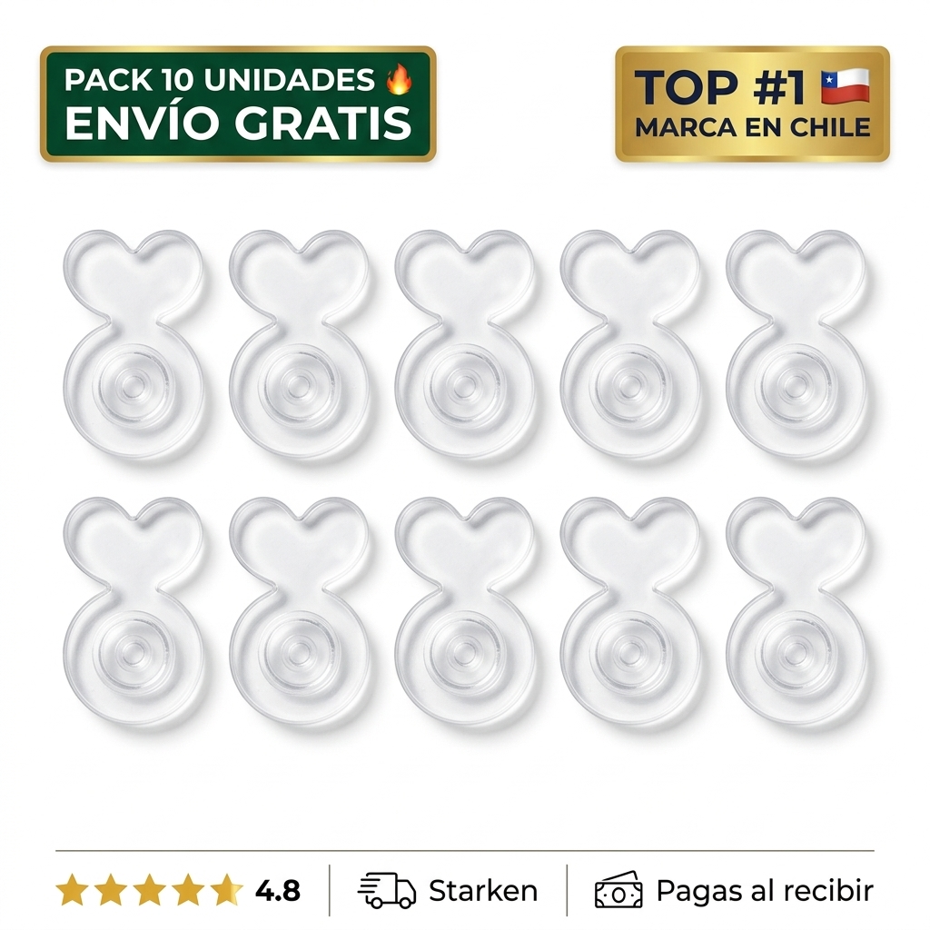 Soportes de Silicona para Aros Pesados – Invisibles y Cómodos