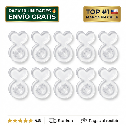 Soportes de Silicona para Aros Pesados – Invisibles y Cómodos