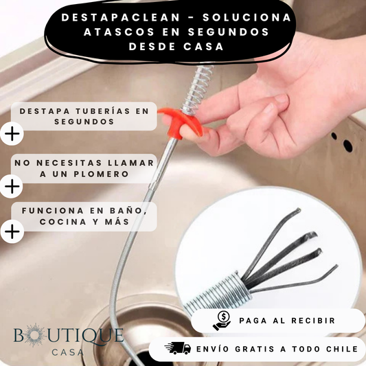 DestapaClean - Elimina Obstrucciones - Soluciona atascos en segundos desde casa