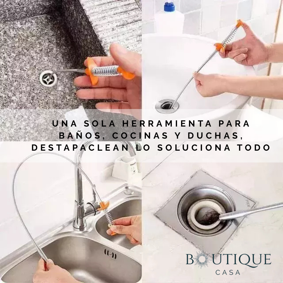 DestapaClean - Elimina Obstrucciones - Soluciona atascos en segundos desde casa