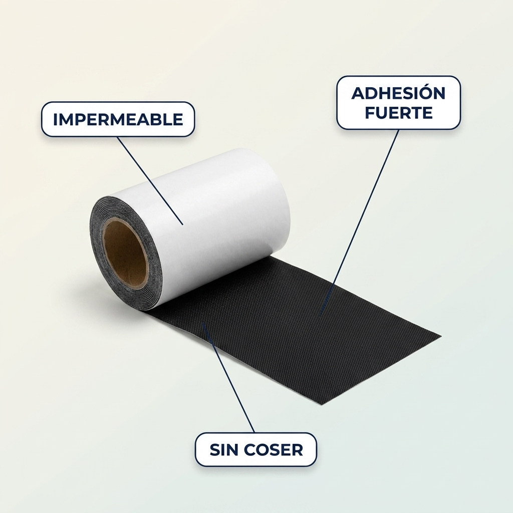 Cinta Impermeable para Reparar Toldos, Carpas y Lonas