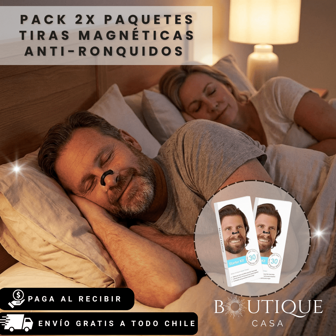 Pack 2 Paquetes Tiras Magnéticas Anti-Ronquidos | NasalPlus™