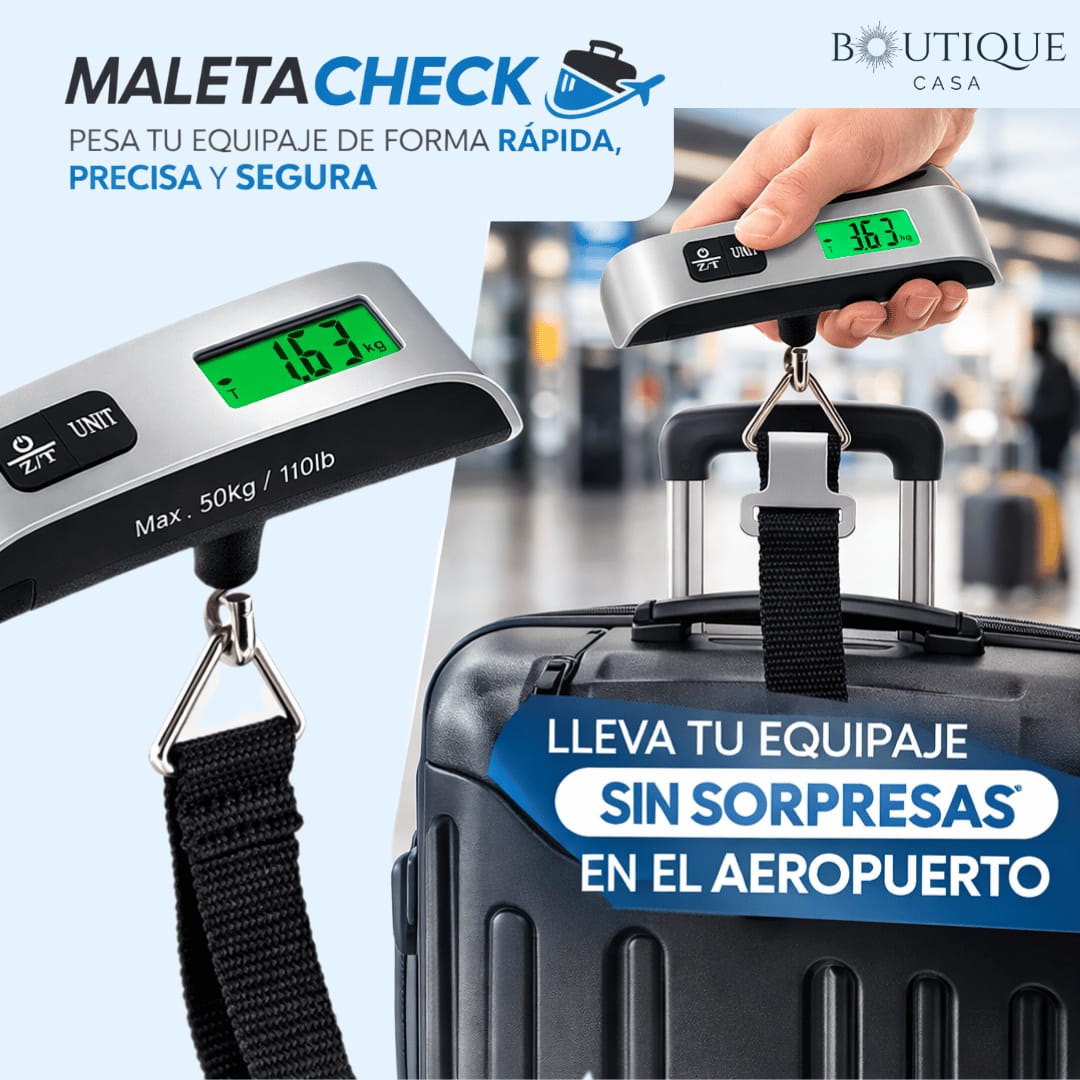 Báscula portátil para viajeros | MaletaCheck™