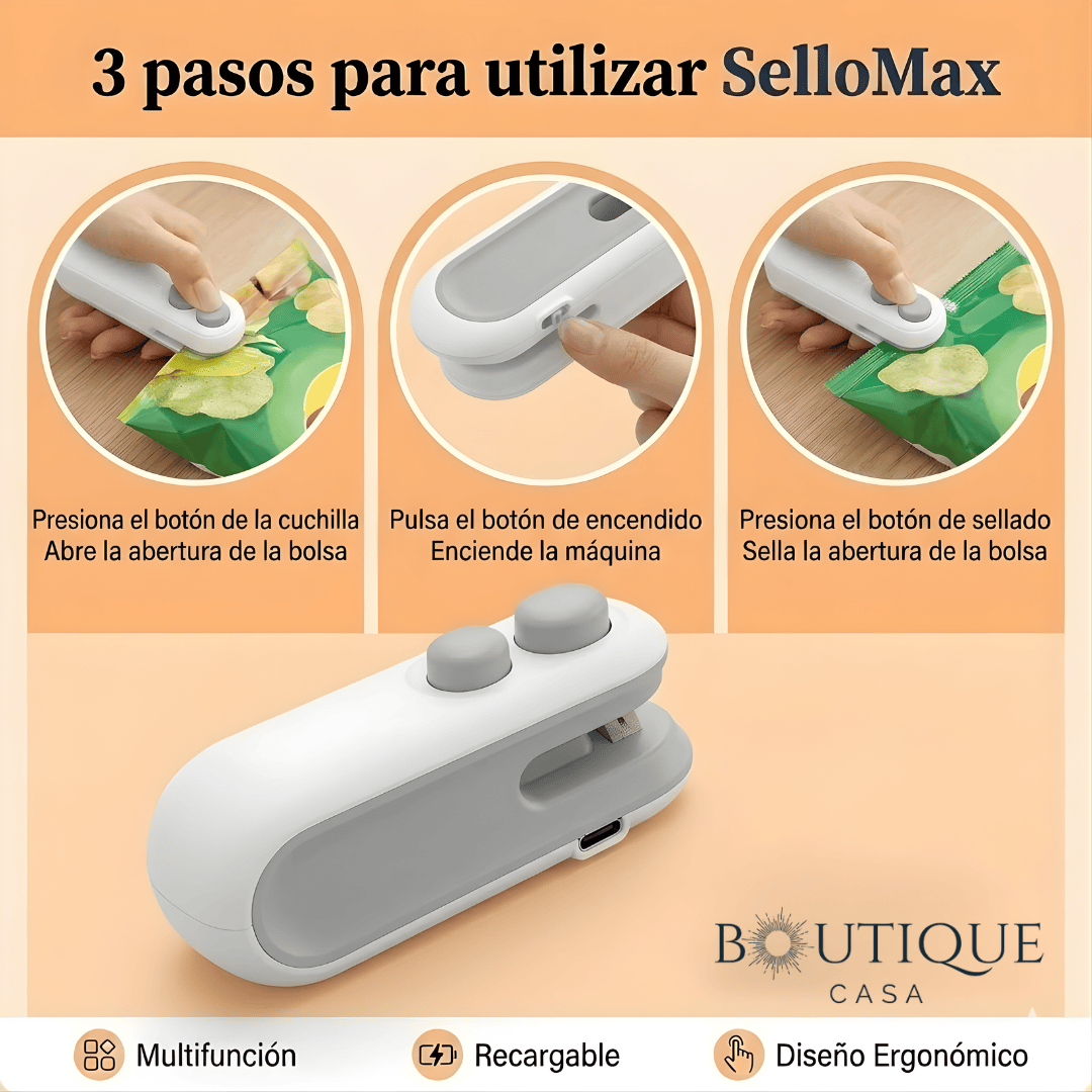 Mini sellador portátil de bolsas | SelloMax™