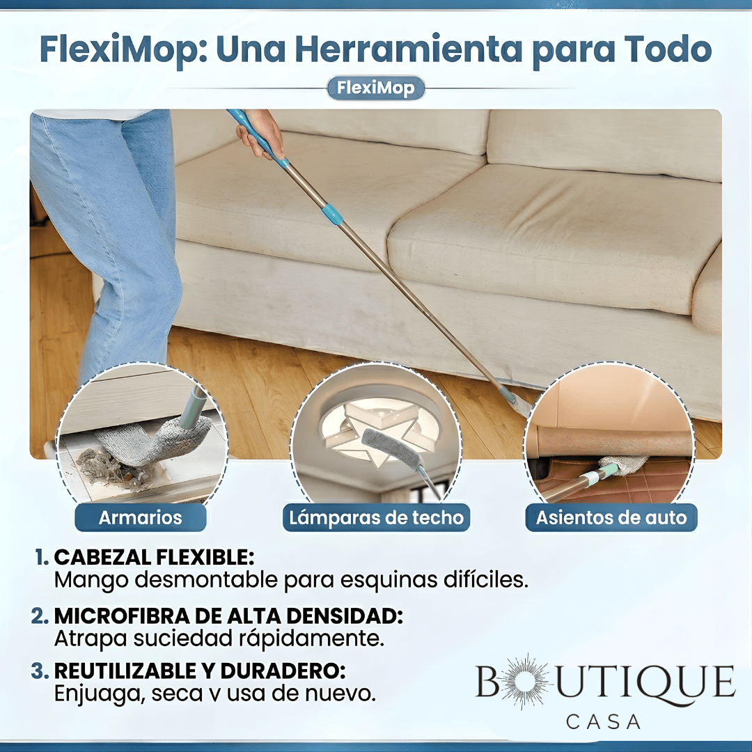 Mopa retráctil de microfibra | FlexiMop™