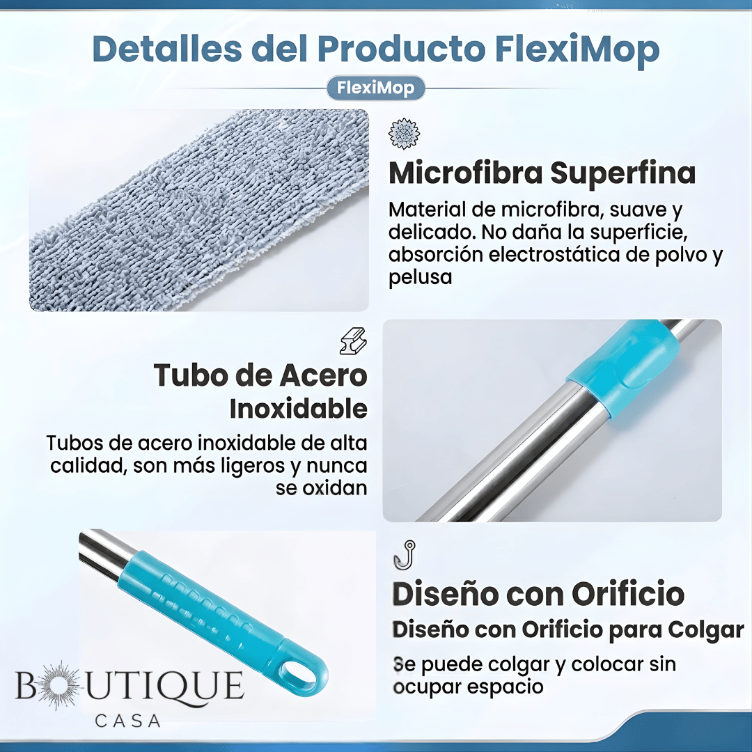 Mopa retráctil de microfibra | FlexiMop™