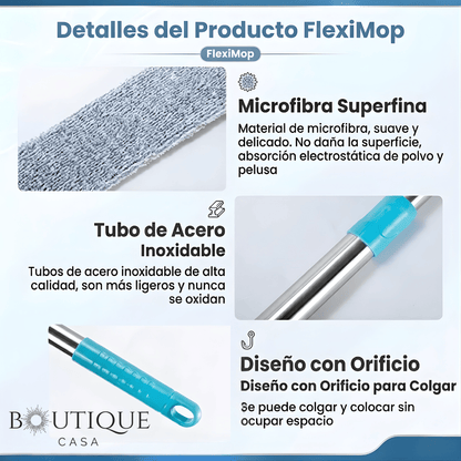 Mopa retráctil de microfibra | FlexiMop™