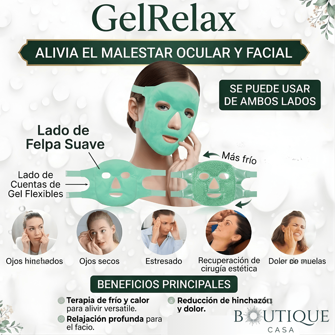 Máscara facial de gel 2 en 1 | GelRelax™