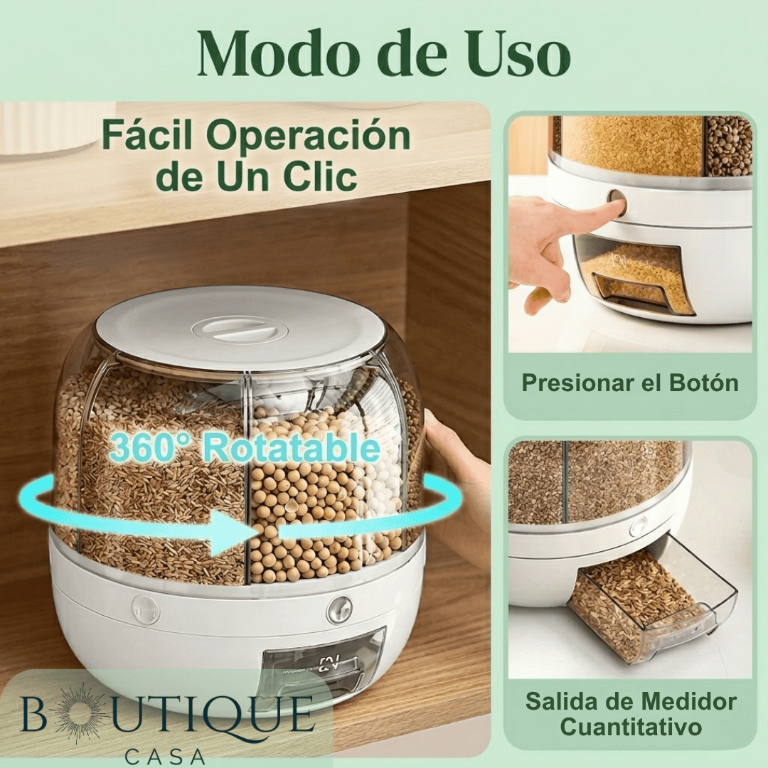 Dispensador Giratorio de Alimentos | Organix360™