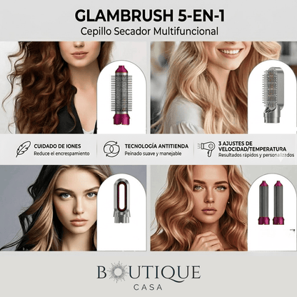 Cepillo Secador 5 en 1 | GlamBrush™