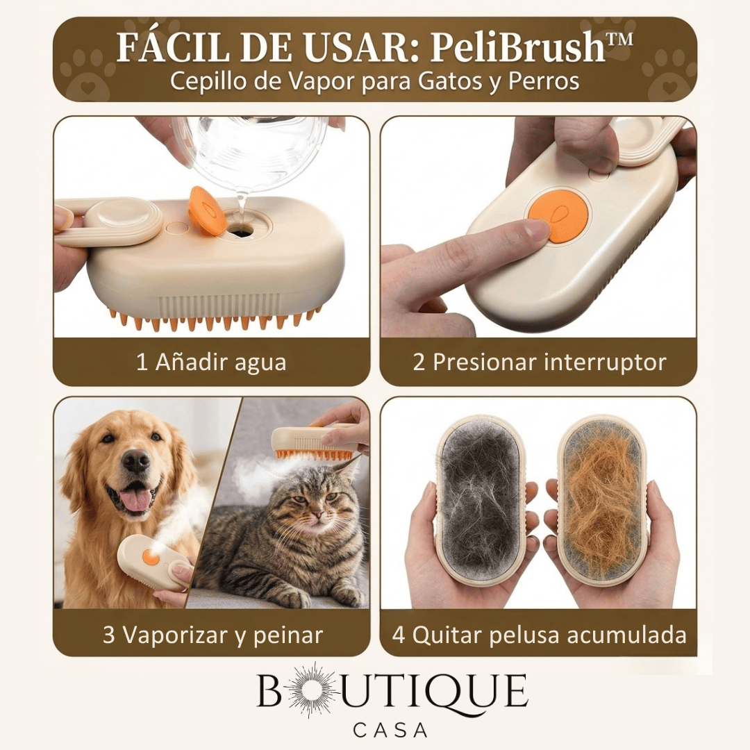 Cepillo Eléctrico para Mascotas | PeliBrush™