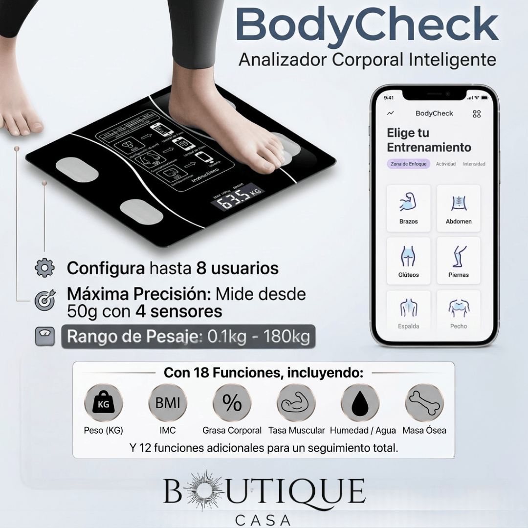 Báscula Digital con Bluetooth | BodyCheck™