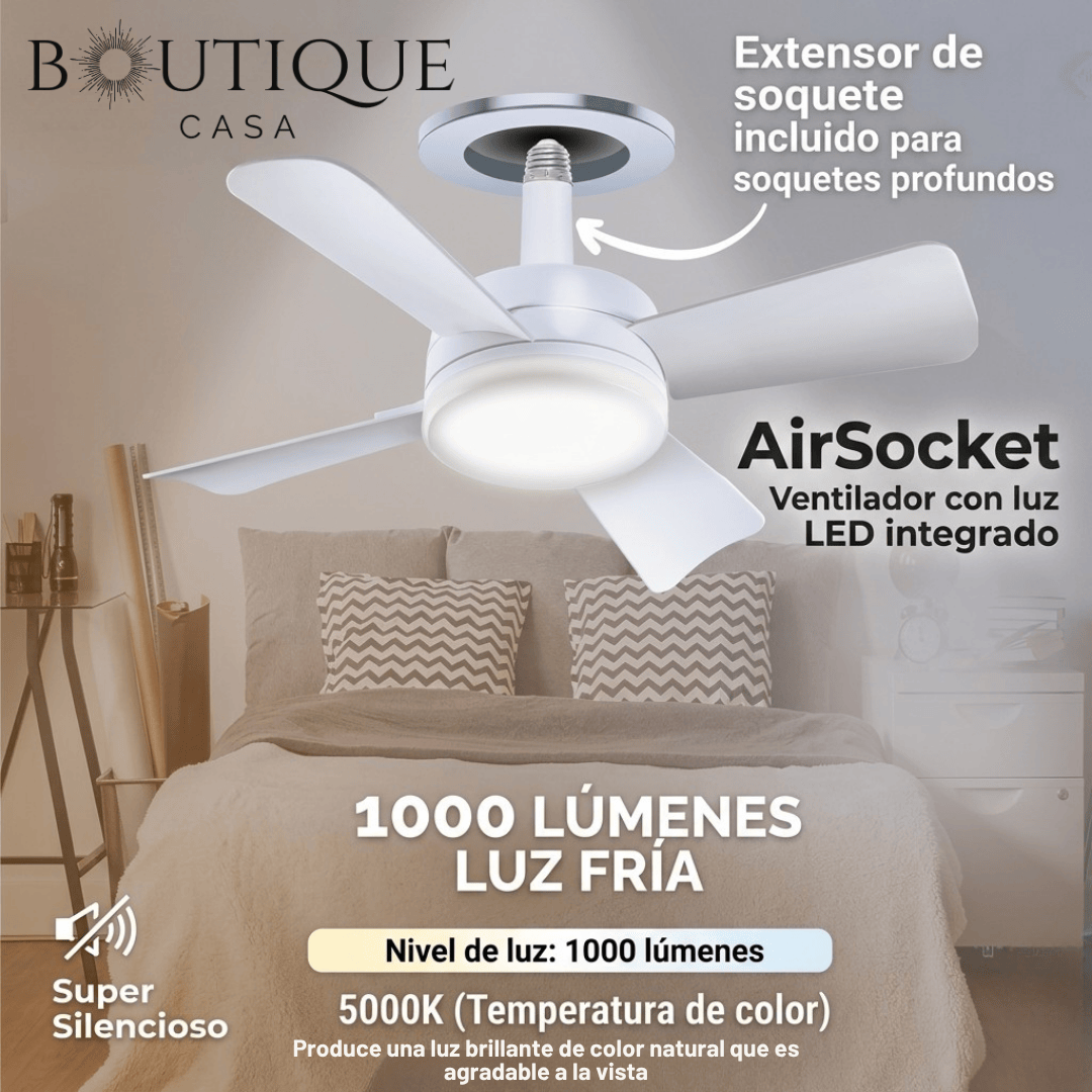 Ventilador de Techo con Luz LED | AirSocket™