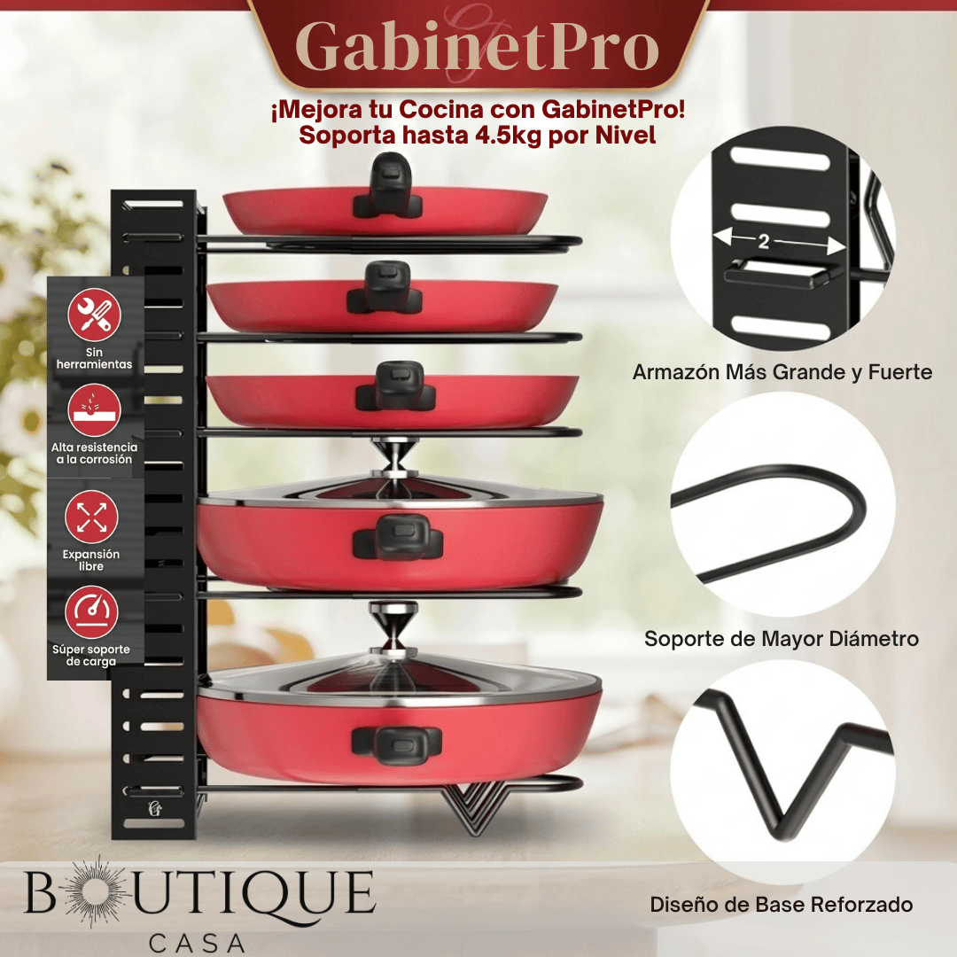Organizador de Ollas y Tapas | GabinetPro™
