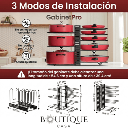 Organizador de Ollas y Tapas | GabinetPro™