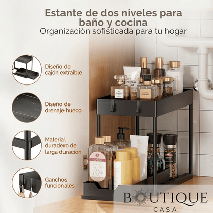 Estante Ajustable de Doble Nivel | CleanSpace™