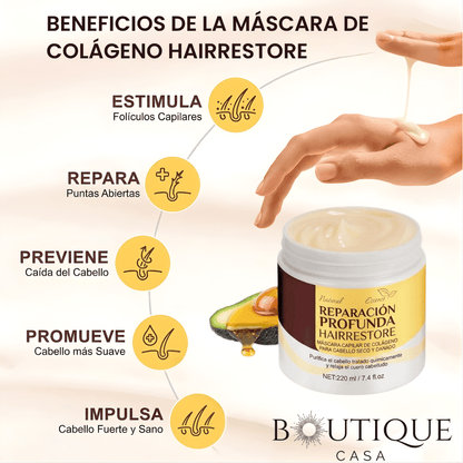 Mascarilla Capilar de Colágeno | HairRestore™