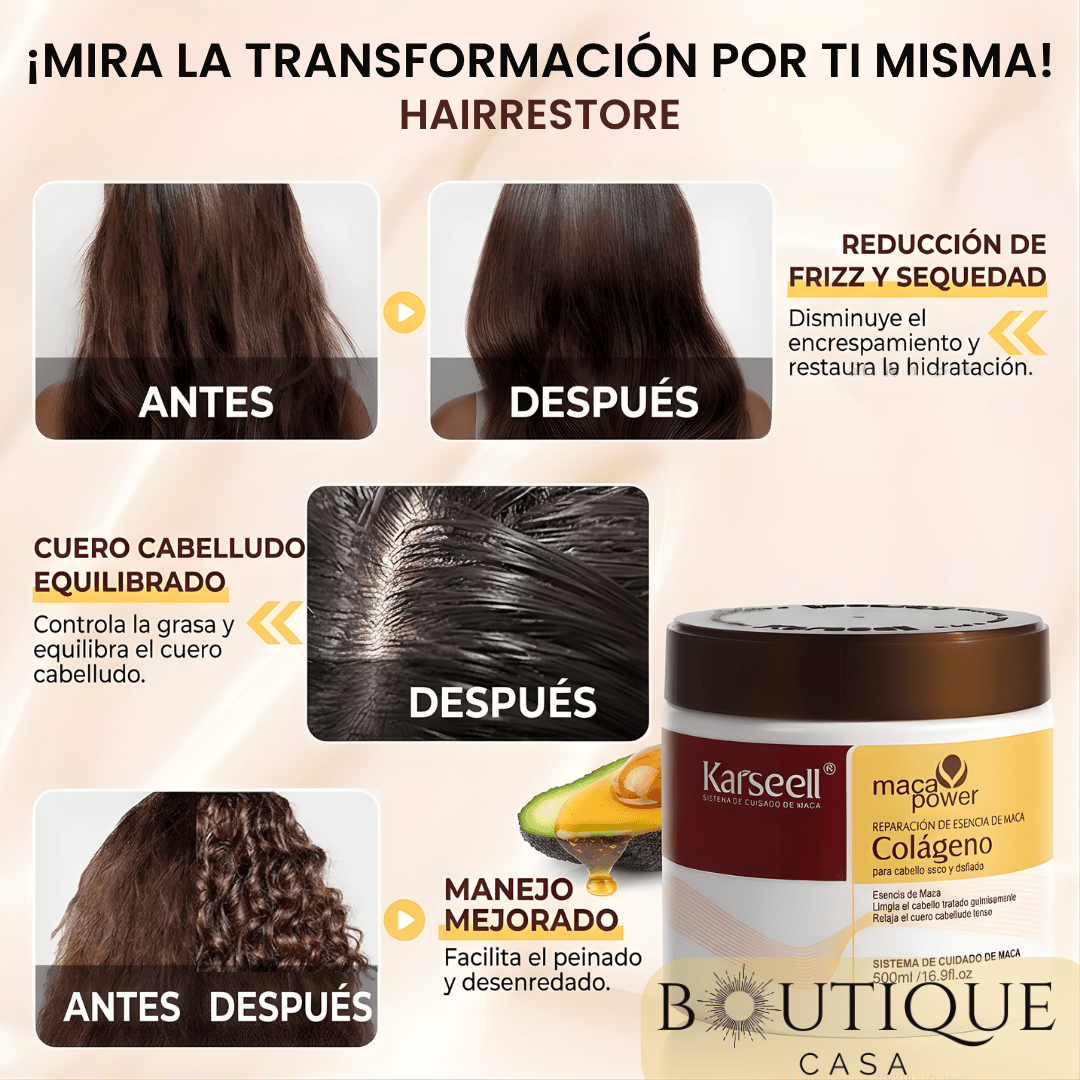 Mascarilla Capilar de Colágeno | HairRestore™