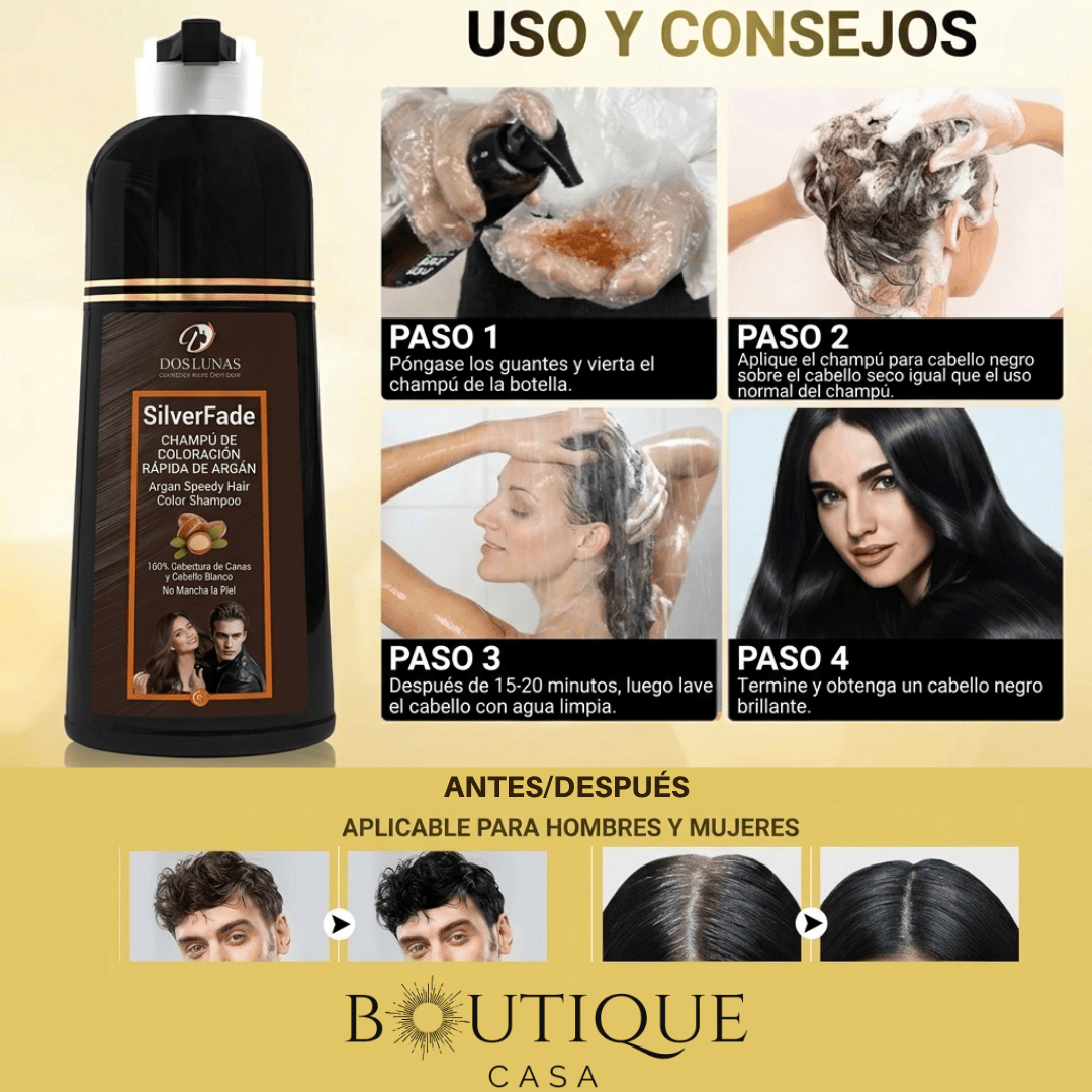 Shampoo Cubre Canas 3 en 1 | SilverFade™