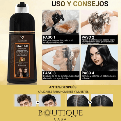 Shampoo Cubre Canas 3 en 1 | SilverFade™