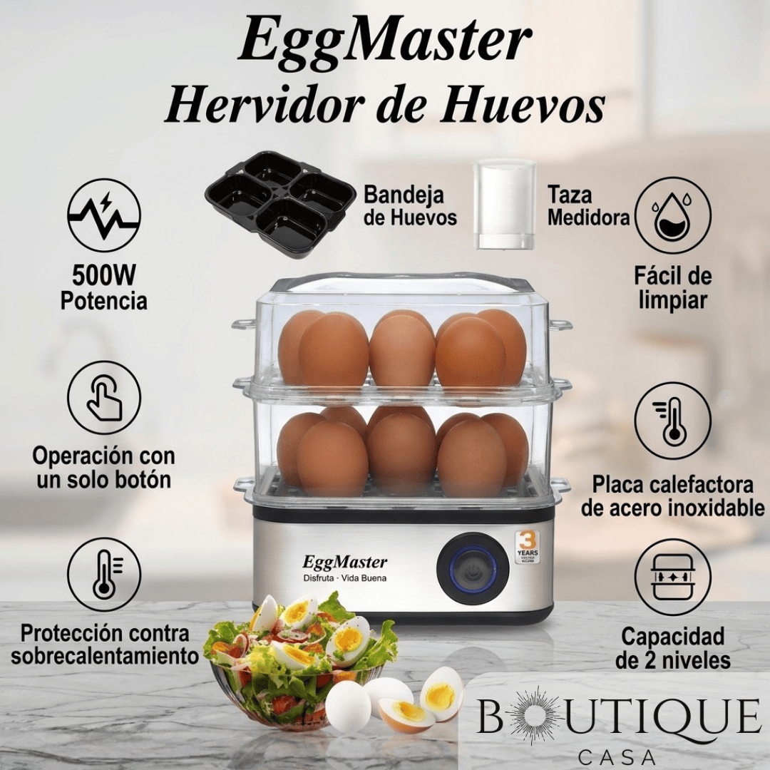 Hervidor Eléctrico de 16 Huevos | EggMaster™