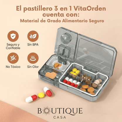 Pastillero Portátil 3 en 1 | VitaOrden™