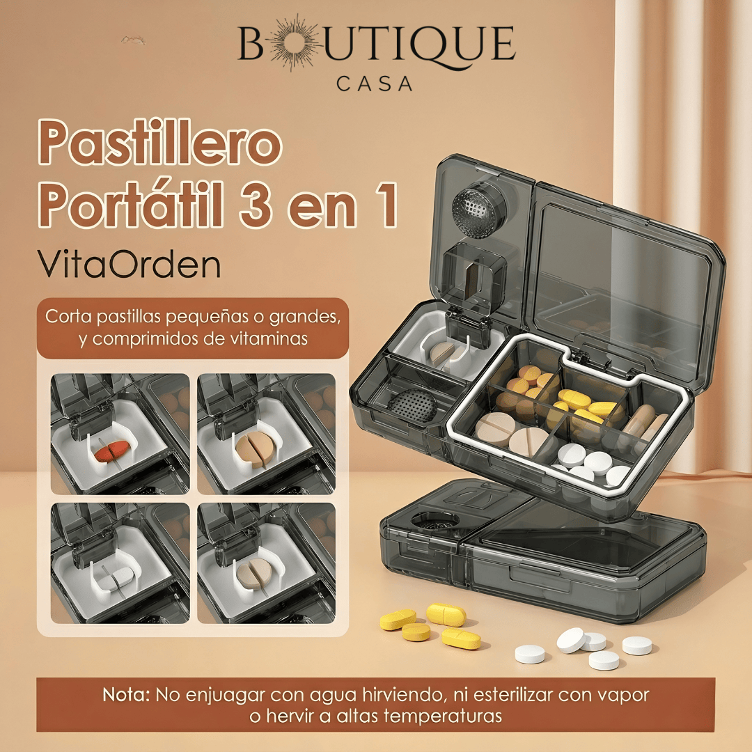 Pastillero Portátil 3 en 1 | VitaOrden™