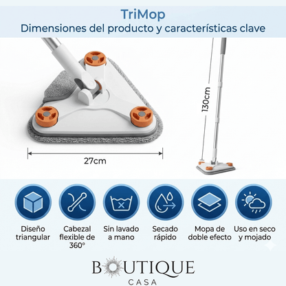 Trapero Triangular Giratorio 360° | TriMop™