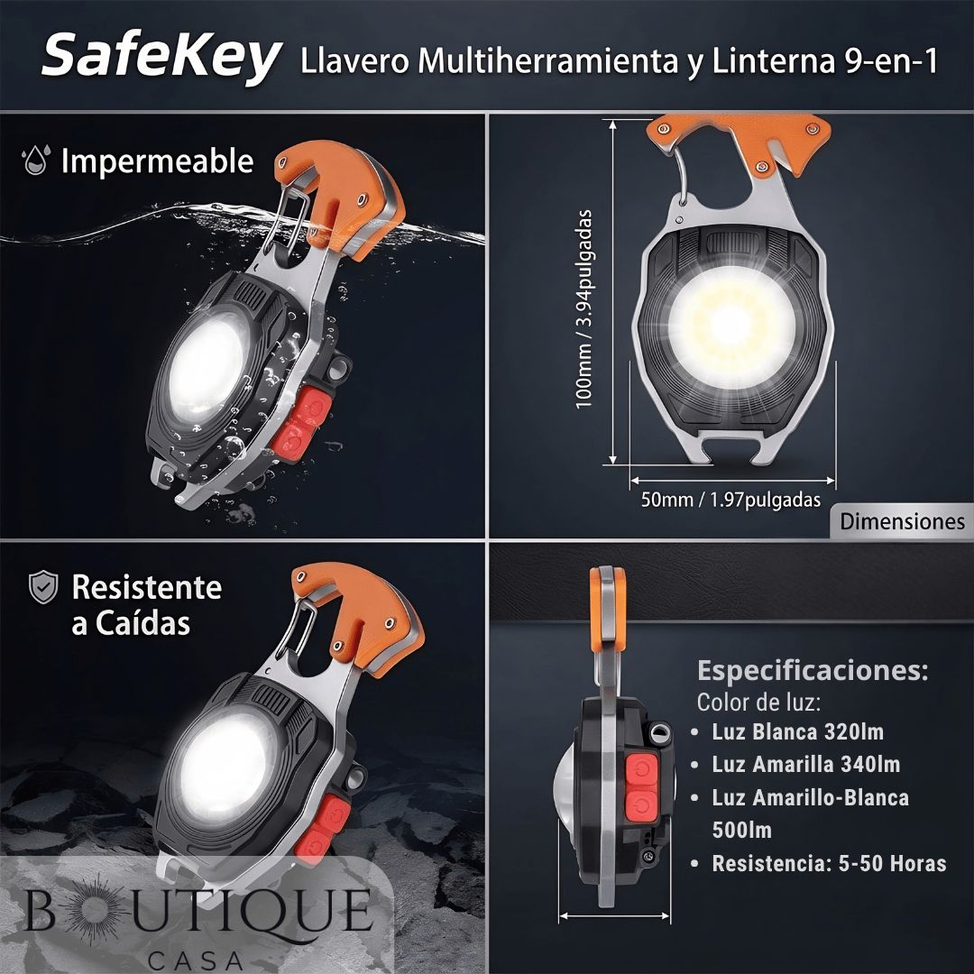Mini Linterna Multifuncional | SafeKey™