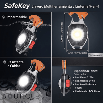 Mini Linterna Multifuncional | SafeKey™