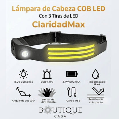 Linterna Frontal LED | ClaridadMax™