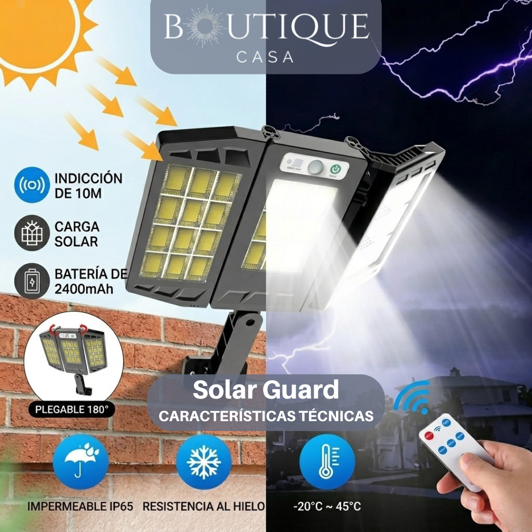 Lámpara Solar con Sensor | SolarGuard™