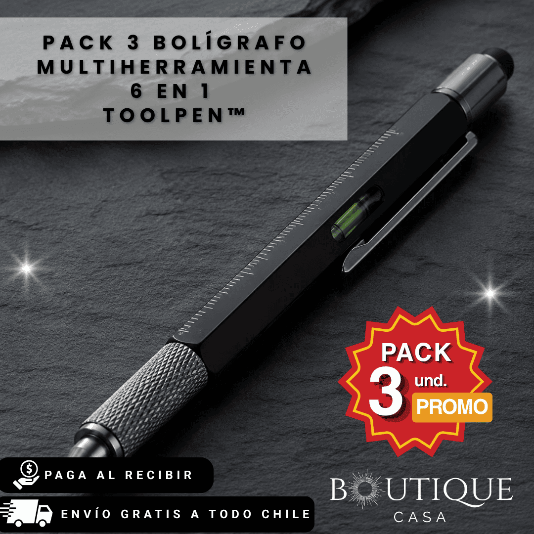 Pack 3 Bolígrafo multiherramienta 6 en 1 | ToolPen™