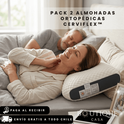 Pack 2 Almohadas Ortopédicas | CerviFlex™