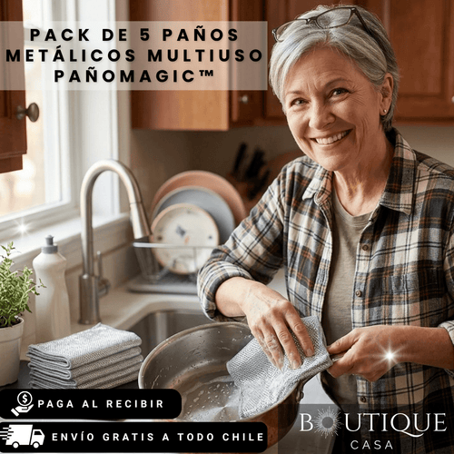 Pack de 5 paños metálicos multiuso | PañoMagic™