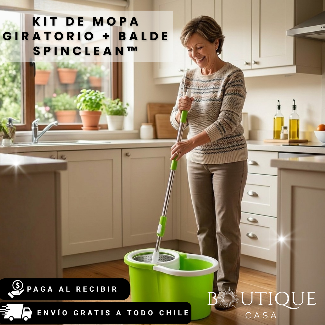 Kit de Mopa Giratorio + Balde | SpinClean™