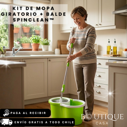 Kit de Mopa Giratorio + Balde | SpinClean™
