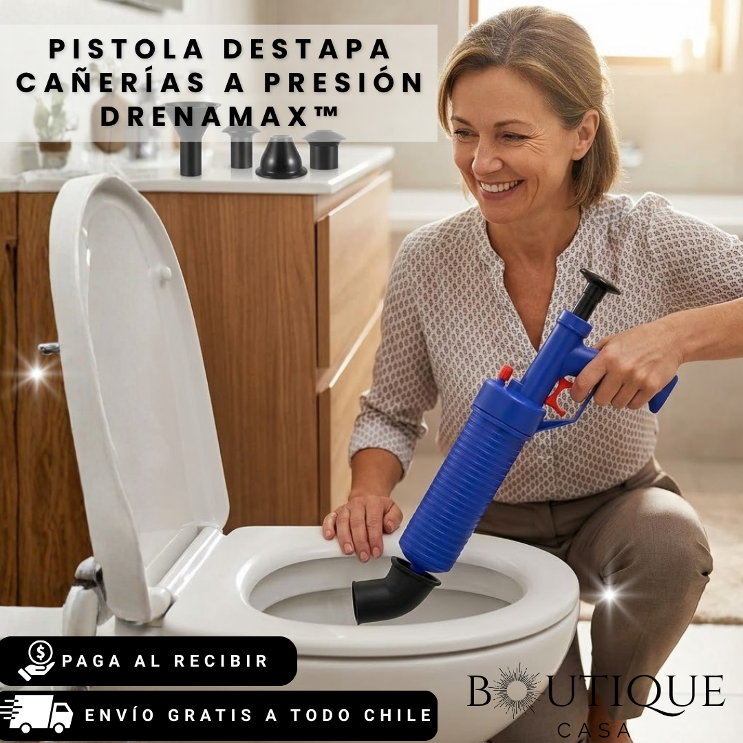 Pistola Destapa Cañerías a Presión | DrenaMax™