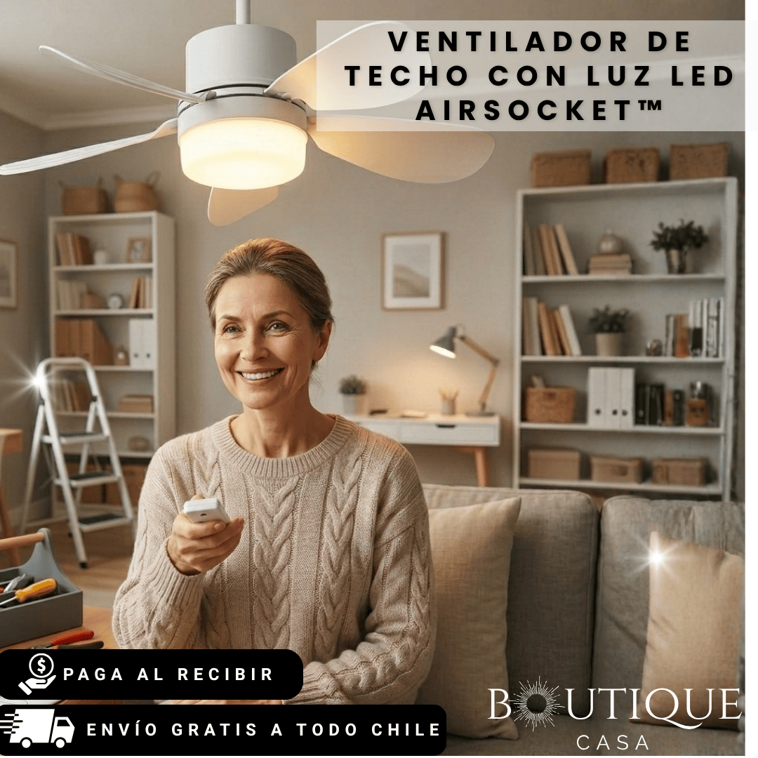 Ventilador de Techo con Luz LED | AirSocket™
