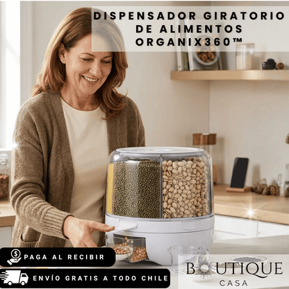 Dispensador Giratorio de Alimentos | Organix360™