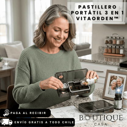 Pastillero Portátil 3 en 1 | VitaOrden™