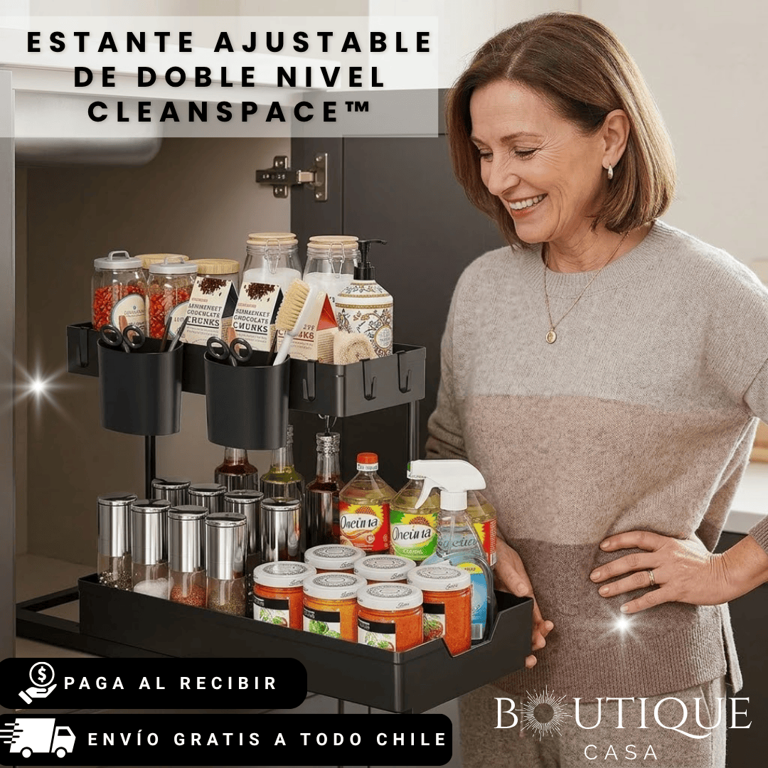 Estante Ajustable de Doble Nivel | CleanSpace™