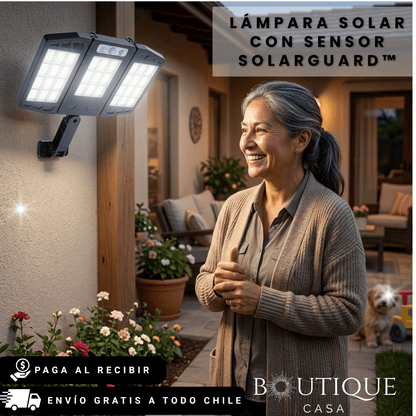 Lámpara Solar con Sensor | SolarGuard™