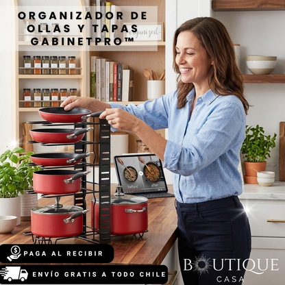 Organizador de Ollas y Tapas | GabinetPro™