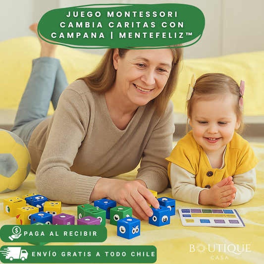 Juego Montessori Cambia Caritas con Campana | MenteFeliz™