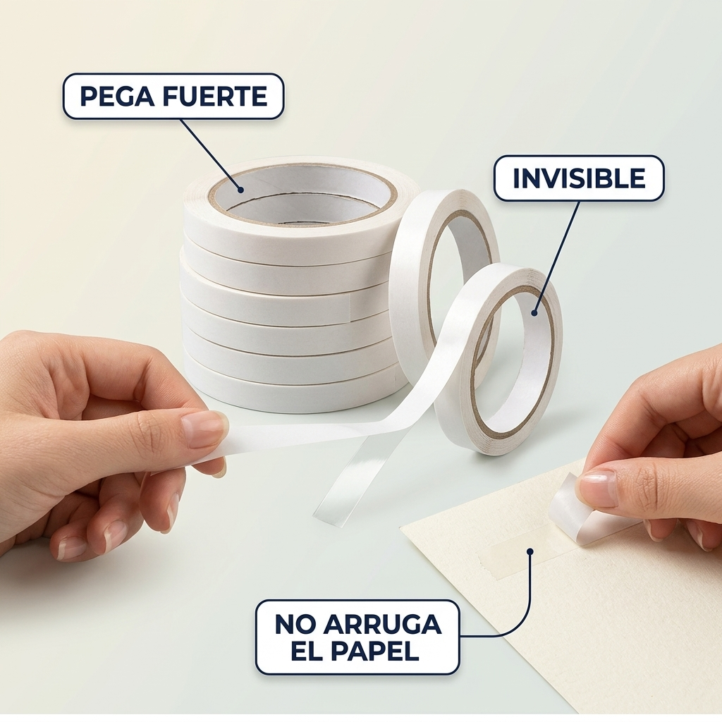 Cinta Doble Faz Transparente para Manualidades – Invisible